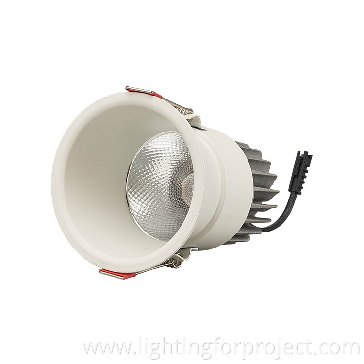Deep Anti Glare project quality led cob downlight 10w die-casting aluminium recessed downlight for hotel
